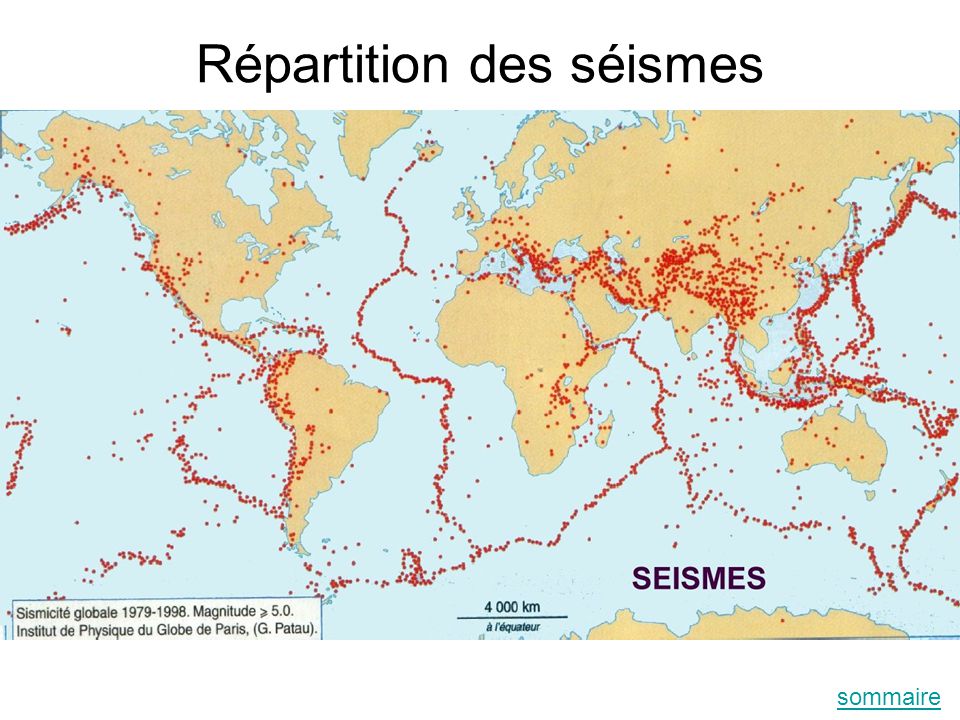 Carte seismes