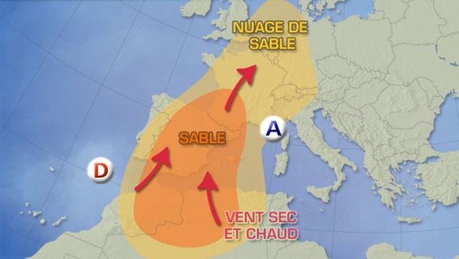 Carte vents sable