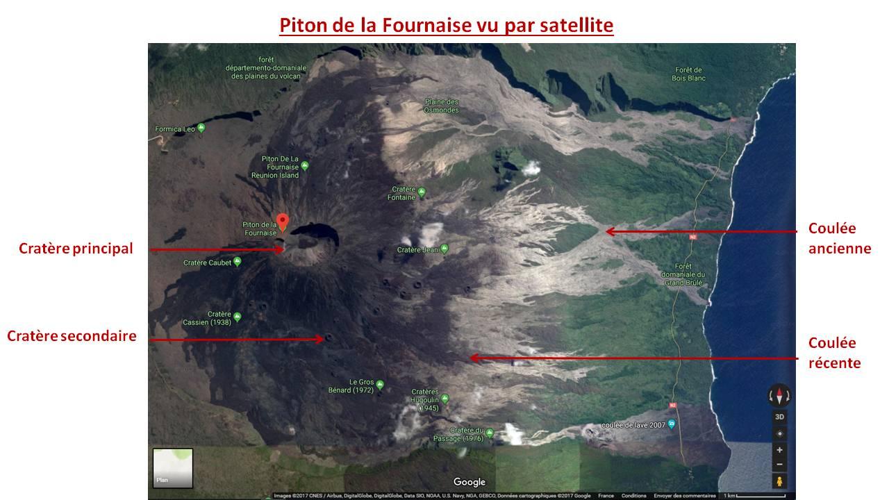 Piton frounaise vue satellitale